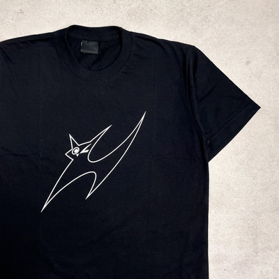 王有病工作室 几何风猫咪轮廓oversizeT恤暗黑系抽象动物简约短袖