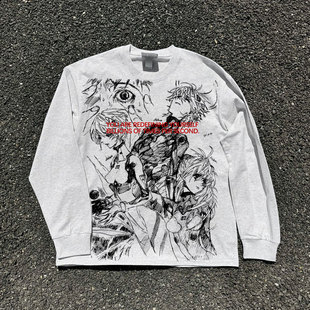 王有病工作室 店长好物推荐!漫画线稿暗黑元素vingate长袖T恤