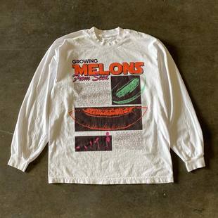 清仓款 T恤宽松情侣 小众设计感慵懒风复古潮流百搭ins风男女长袖