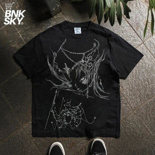 王有病工作室 220G 透气正肩版 !趣味潮流学院风短袖T恤古着感