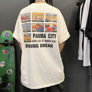 王有病工作室 330G重磅！Calvin and Hobbes漫画宽松短袖T恤