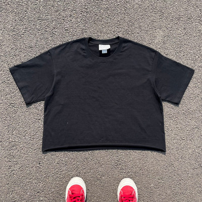 王有病工作室 重磅260G！短款tee！纯色实拍夏季短袖T恤T-shirt