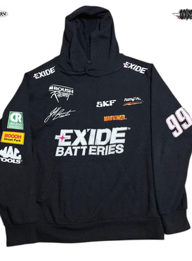 清仓款！450G美式重磅赛车服高级感复古慵懒风卫衣大码上衣宽松