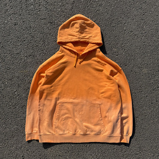 清仓款!450克美版版型复古水洗重磅连帽卫衣学生上衣宽松多巴胺