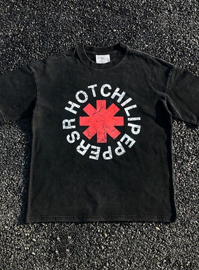王有病工作室 重磅260GRed Hot Chili Peppers红辣椒乐队短袖t恤