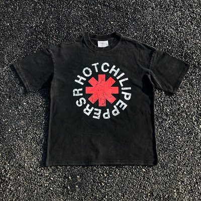 王有病工作室 重磅260GRed Hot Chili Peppers红辣椒乐队短袖t恤