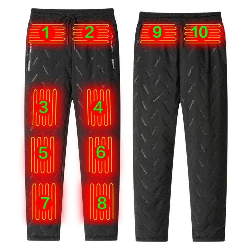 冬大码10区护腰护膝加热多款男女加绒棉裤电热保暖裤黑科技发热裤