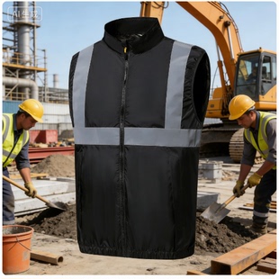 带反光条的风扇衣服男工地降温背心女环卫安全马甲充电制冷空调服