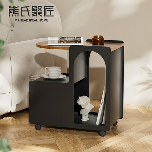 北欧创意客厅小茶几可移动沙发边几小推车收纳置物床头柜床边桌子