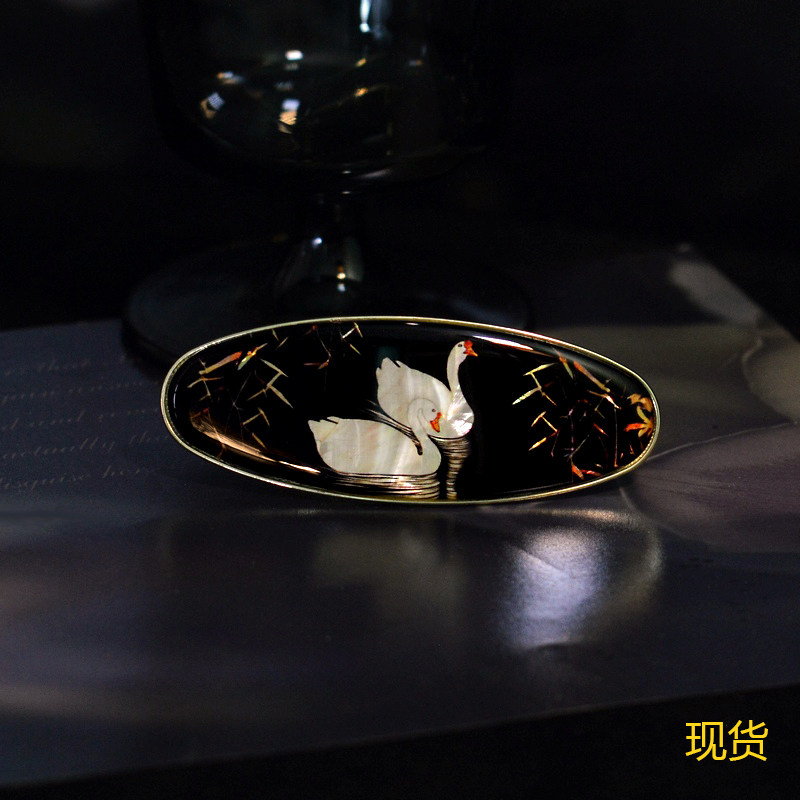 螺钿侧边夹 可订做图案 复古中其它饰品定制