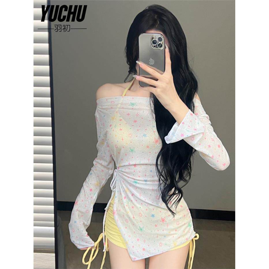 可爱碎花比基尼纯欲星星