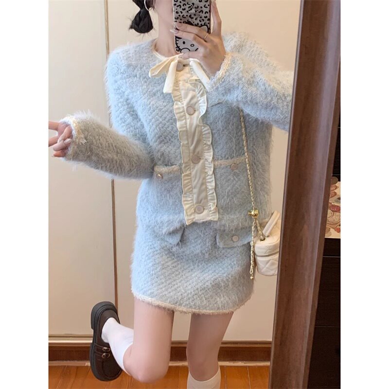 富家千金小香风套装女装