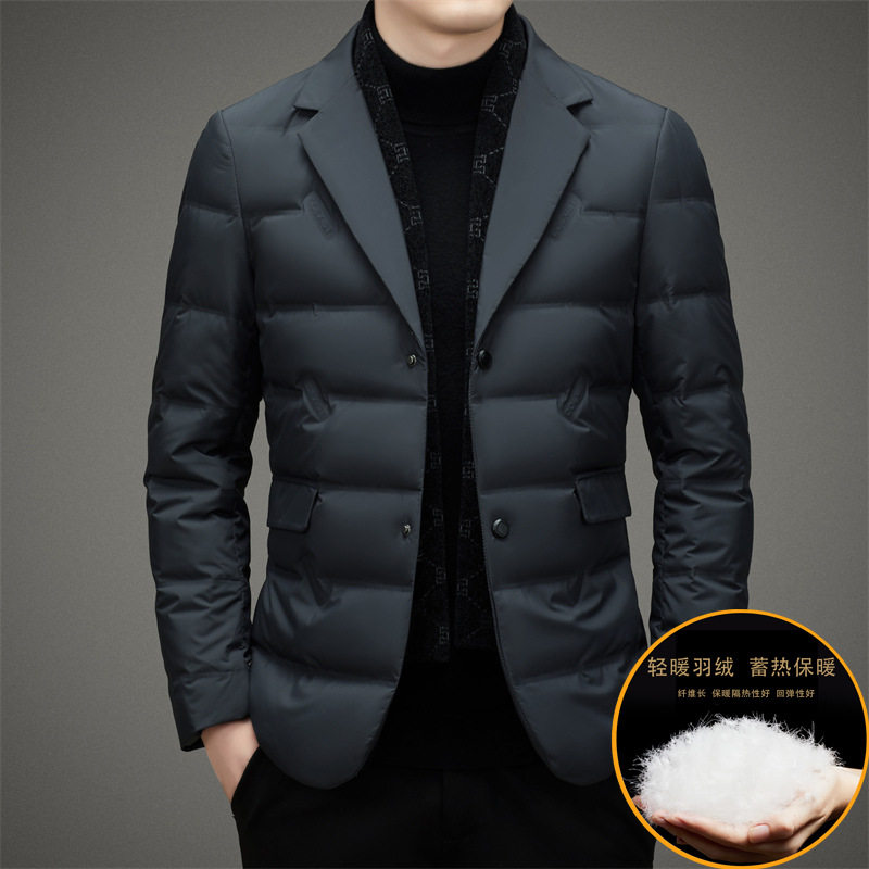 冬季轻薄鸭绒羽绒服男士