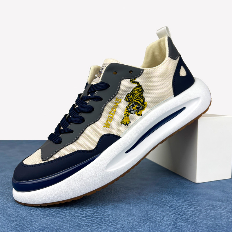 网面运动鞋男款春夏青年时尚休闲鞋商场同款透气系带厚底轻盈潮鞋,流行男鞋,时尚休闲鞋,淘宝优惠券,粉丝福利购,淘宝优惠卷