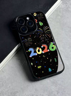 苹果17promax马年烟花玻璃手机壳马年新年祝福有钱适用苹果华为OPPORENO15PROVIVOS50PROMINI一加15真我GT8PR