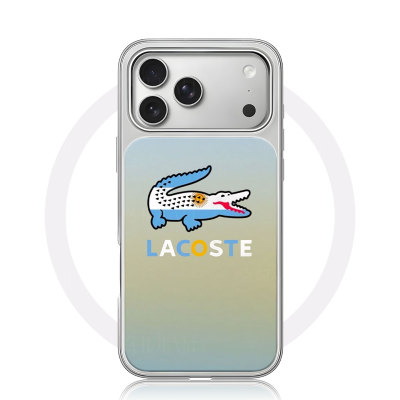 拉科斯特鳄鱼大孔黑框玻璃磨砂磁吸碳纤纹手机壳适用苹果iphone17promax华为小米17PROMAX15/16PLUS全包按键
