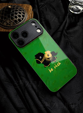 苹果17promax马年富有t玻璃手机壳马年新年祝福有钱适用苹果华为VIVOS50PROMINI荣耀300PROmate80pro三星S25P