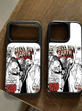 MOBB DEEP封面手机壳大孔电镀黑框碳纤维二合一玻璃适用苹果17promax华为MATE70PROPLUSPURA70ULTRA小米17PRO