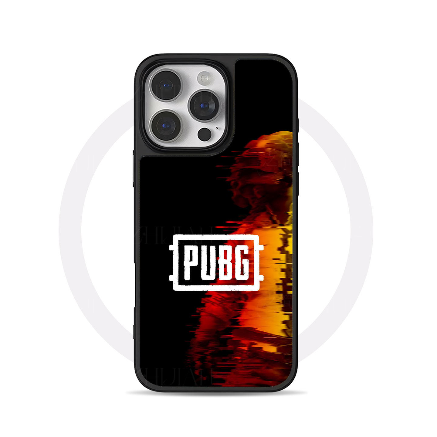 PUBG游戏大孔黑框玻璃磨砂磁吸碳纤纹手机壳适用苹果iphone17promax华为P80PROMATE80PRO12/13/14小米14PRO