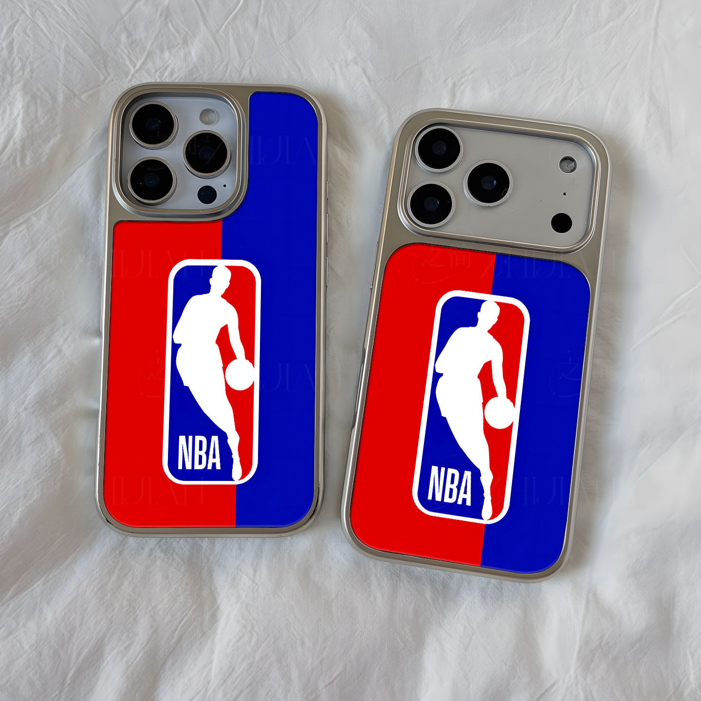 NBA标志大孔电镀黑框磨砂磁吸碳纤纹手机壳适用苹果iphone17promax华为全包按键15/16PLUSP70PRO