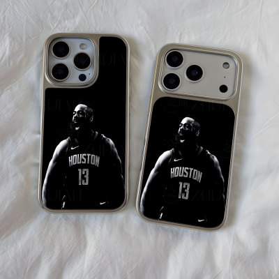 哈登13号大孔电镀黑框磨砂磁吸碳纤纹手机壳适用苹果iphone17promax华为P70ULTRA全包按键MATE60PRO