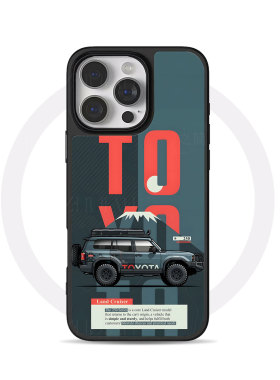 丰田陆巡250大孔黑框玻璃磨砂磁吸碳纤纹手机壳适用苹果iphone17promax华为MATE80PRO小众个性P60PRO小米17PR