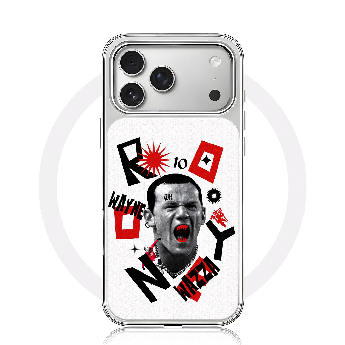 曼联鲁尼大孔黑框玻璃磨砂磁吸碳纤纹手机壳适用苹果iphone17promax华为12/13/14P60PROP80PROMATE80PRO