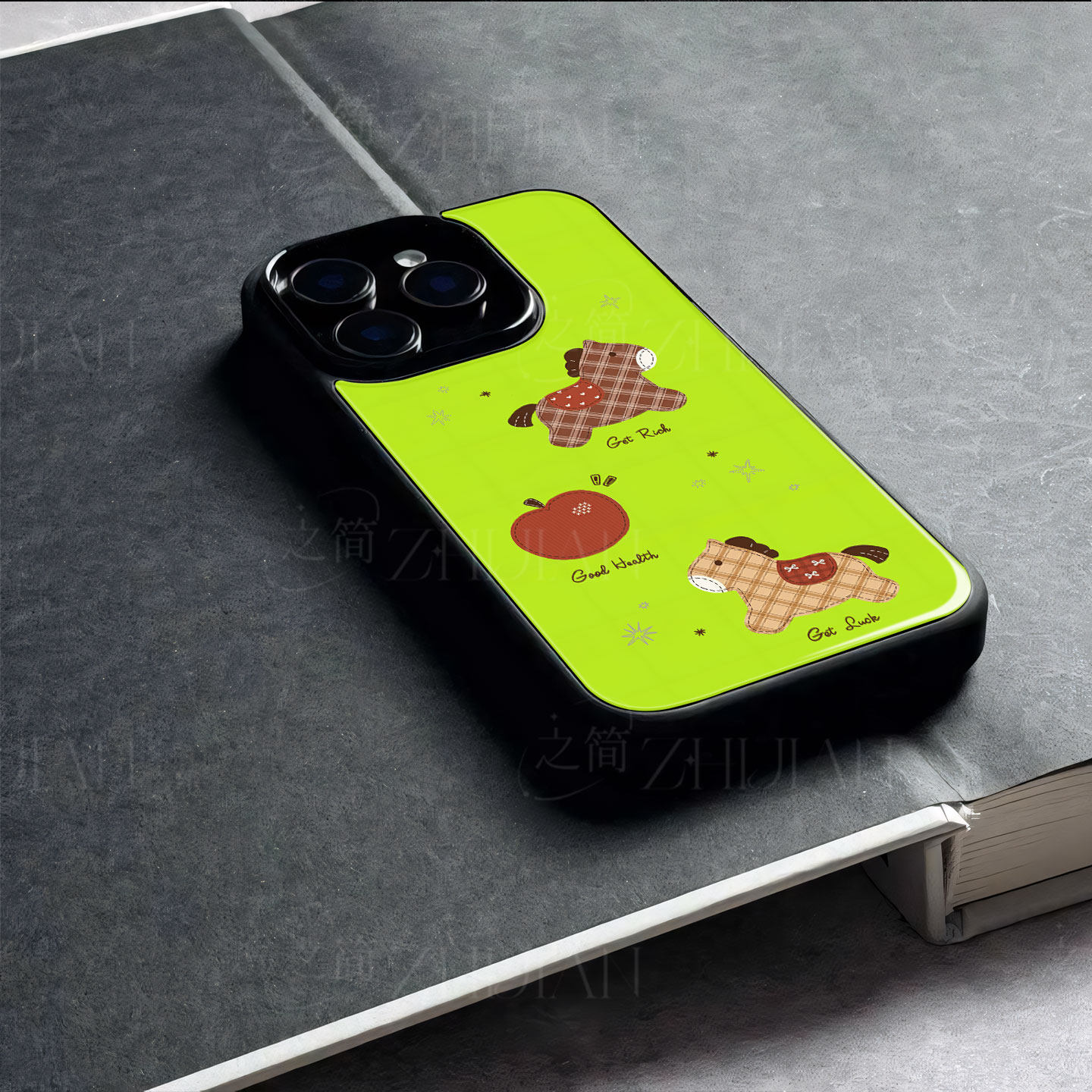 苹果17promax马年富有苹果玻璃手机壳马年新年祝福有钱适用苹果华为IQOO15OPPOA6PRO三星S25PLUS一加15