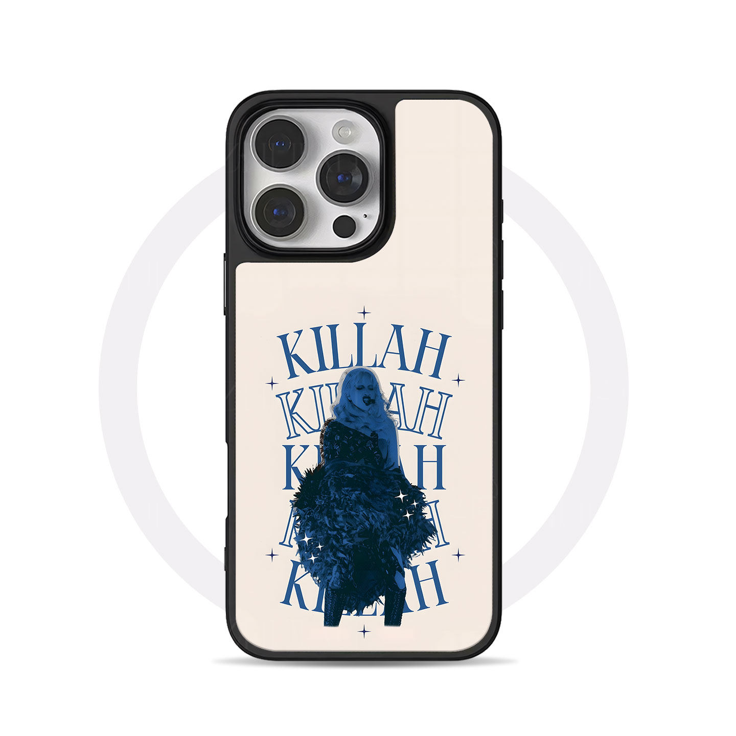 Killah潮牌大孔黑框玻璃磨砂磁吸碳纤纹手机壳适用苹果iphone17promax华为P60PROP70ULTRA小众个性12/13/14
