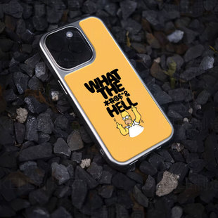 霍默暴怒电镀玻璃黑框磨砂手机壳适用苹果iphone17promax华为小米17PROMAXOPPOFINDX8PROOPPORENO12小米15ULT