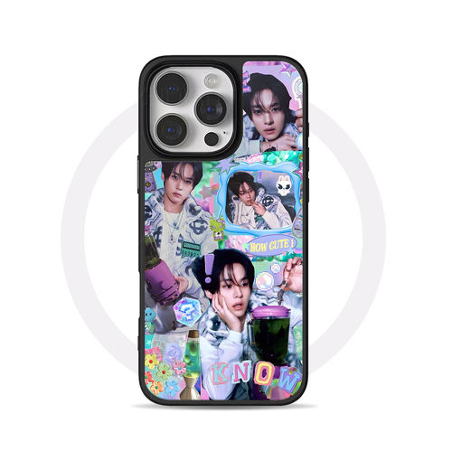 李旻浩拼贴画大孔黑框玻璃磨砂磁吸碳纤纹手机壳适用苹果iphone17promax华为小米14PROP60PROP70PROP70ULTRA