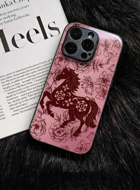 苹果17promax马年马上有钱E玻璃手机壳马年新年祝福有钱适用苹果华为VIVOS30PROMINI小米CIVI5PROIQOO13P70UL