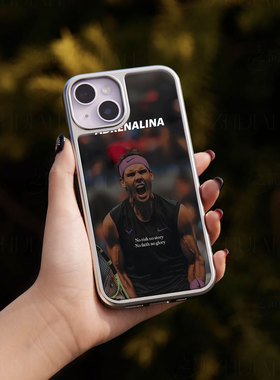 纳达尔呐喊手机壳大孔电镀黑框碳纤维二合一玻璃适用苹果17promax华为PURA80PROPLUSMATE60PROPLUS小米17PROM