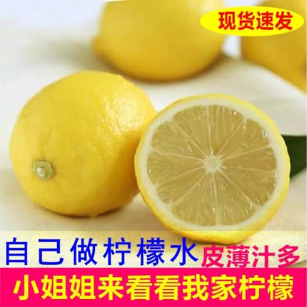 安岳黄柠檬新鲜农家皮薄一级当季水果包邮小青金桔现摘发榨汁5斤