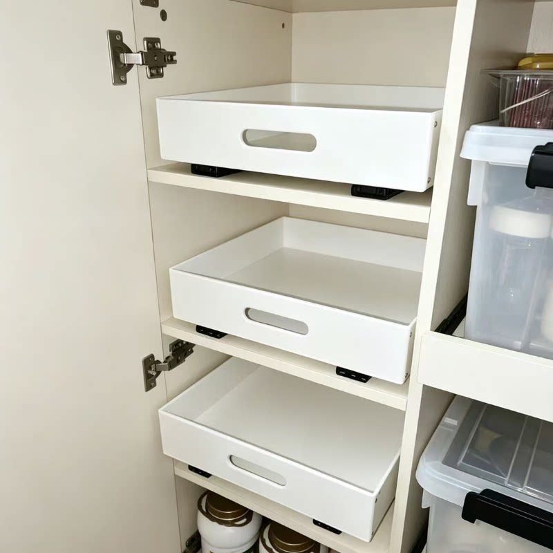 橱柜食品级PP拉篮送3节静音轨道图片