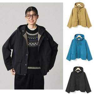 纯元领先mid#umi连帽工装感内里格子百搭短外套 3色入外套