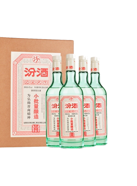 小批量酿造45度汾酒350ml*4瓶 礼盒装山西杏花村清香型 国产白酒
