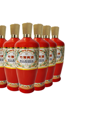 汾酒45度荣耀竹叶青酒500ml*6瓶套装玻璃瓶国产杏花村酒露酒