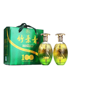 竹叶青酒38度健康百年父亲的味道500ML*2瓶礼盒装山西杏花村露酒