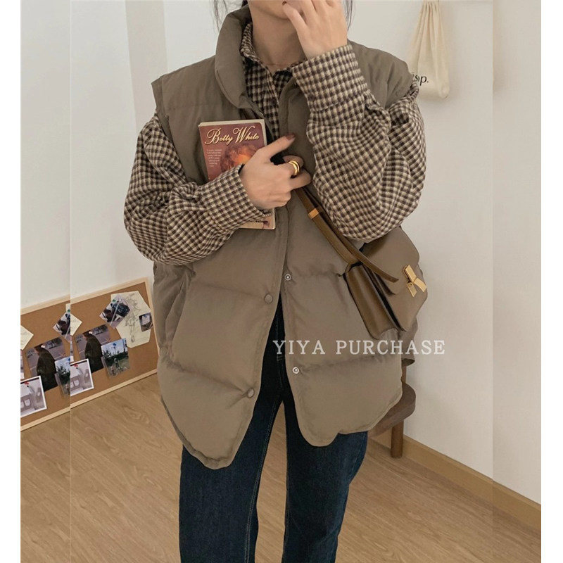 Dr同款东大门冬季面包服马甲女