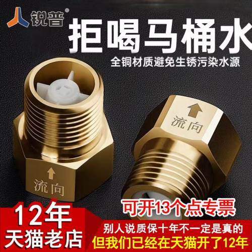 单向止回阀卫生间水管马桶防反水回水水表逆止阀热水器4分止逆阀