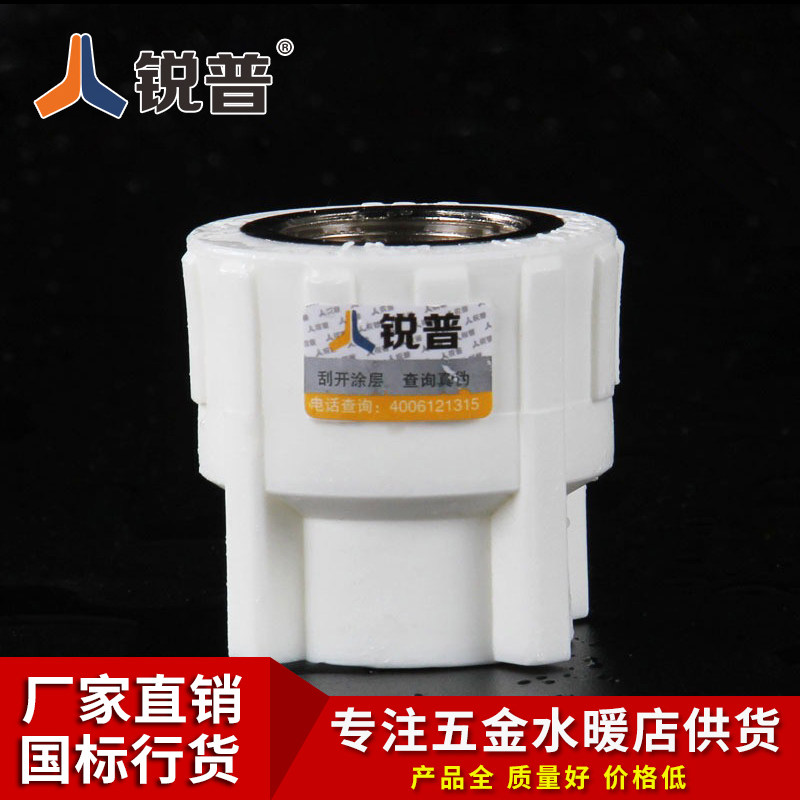 锐普 PPR内丝直接 63 75 90 110自来水管内丝接头内牙直通ppr管件