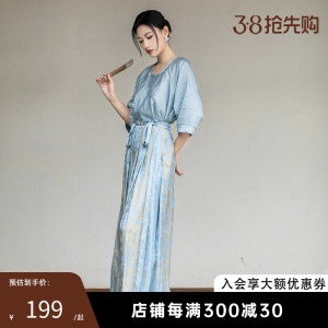 随时anytime云水涧改良唐制汉服垂领衫宋裤夏季可上班穿的汉元素