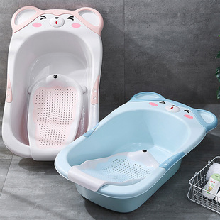 婴儿洗澡盆可坐躺新生儿宝宝浴盆用品家用大号可躺托浴垫神器通用