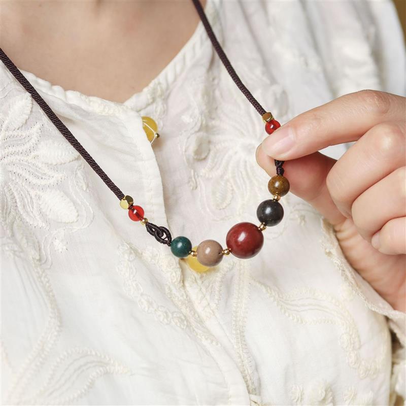 吉祥】中香药合香珠手串药香珠非遗手作五行diy锁骨链项链女士送