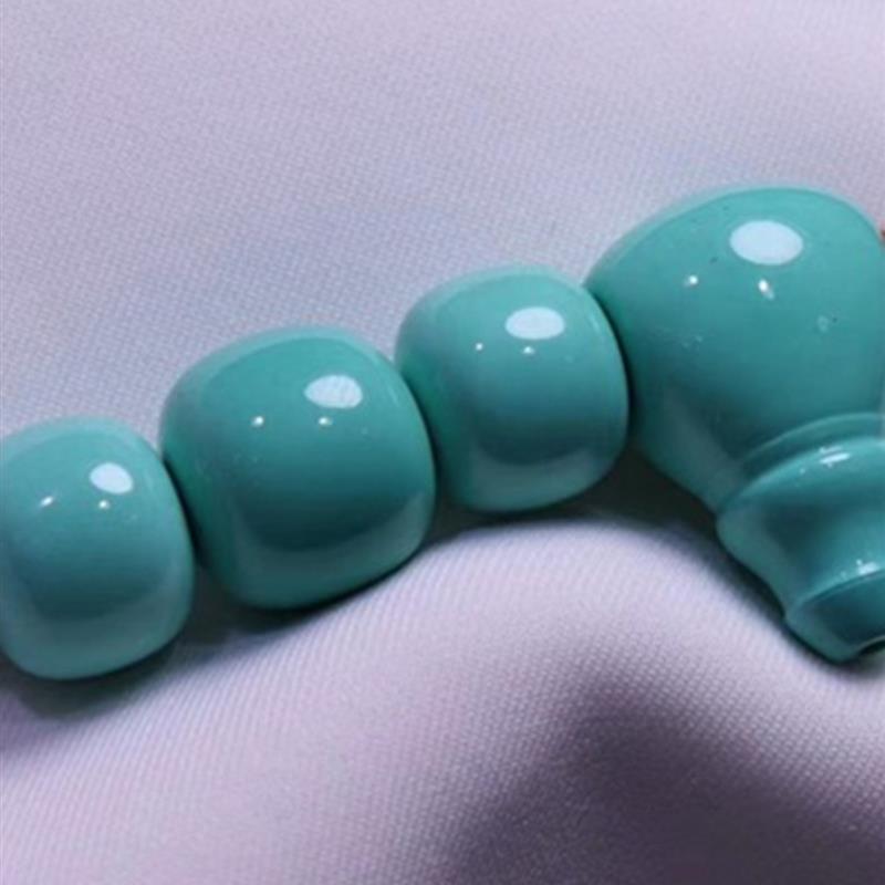 吉祥】绿松石旧型三路集精工高瓷圆珠与松珠手镯手镯配件