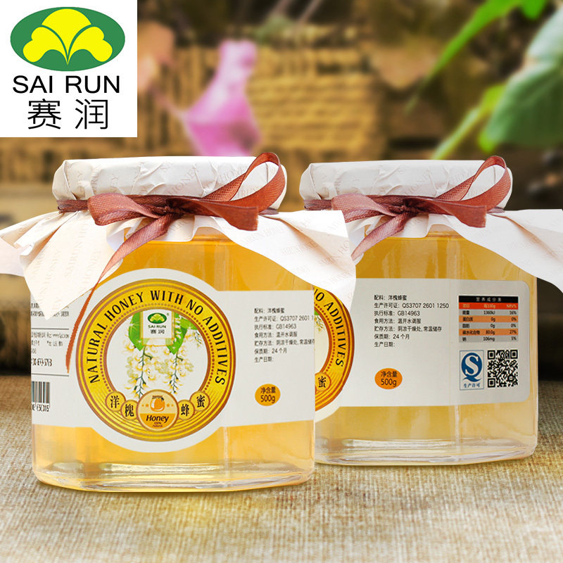 赛润槐花蜂蜜沂山深山农家自产瓶装500g/瓶