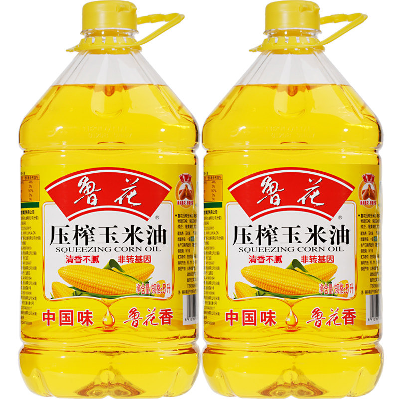 【鲁花直营】鲁花物理压榨玉米油5L*2  非转基因 食品 食用油,粮油调味/速食/干货/烘焙,玉米油,淘宝优惠券,粉丝福利购,淘宝优惠卷