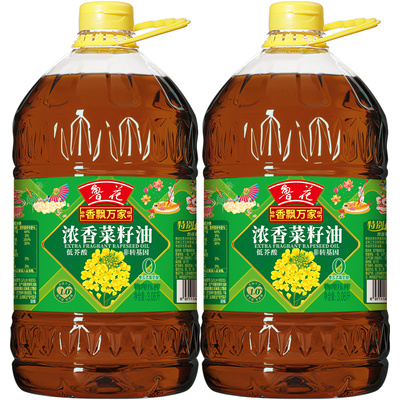 【鲁花直营】鲁花香飘万家低芥酸浓香菜籽油3.06L*2 非转基因