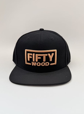 FIFTY WOOD荷兰潮牌平檐棒球帽 立体刺绣美式街头Snapback帽子男